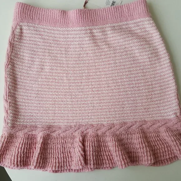 Love Shack Fancy ! Orchid Pink Heiress Mini Skirt - Picture 3 of 11